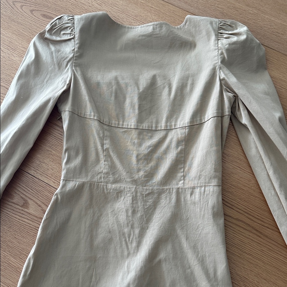 St Roche Chic Tan Button-Front Mini Dress - Picture 11 of 11
